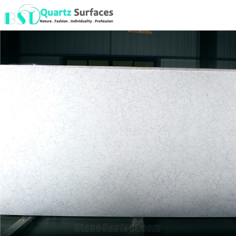 Carrara Custom Cut White Marble Quartz Table Tops