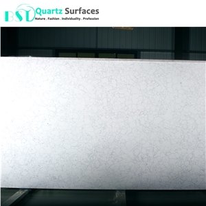 Carrara Custom Cut White Marble Quartz Table Tops