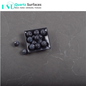 Chinese Deep Grey Artificial Quartz Kitchen Countertop Supplier