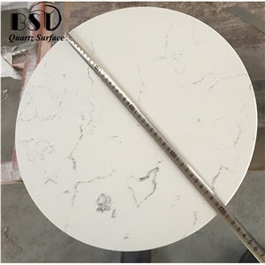 Man-Made Stone Round Marble Top Dining Table