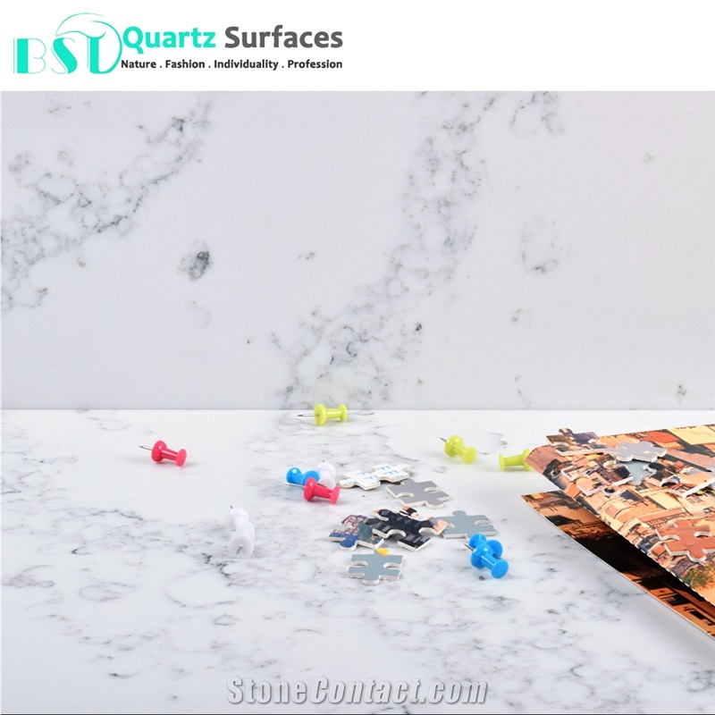 Mist Calacatta White Quartz Countertops Stronger Than Marble from China