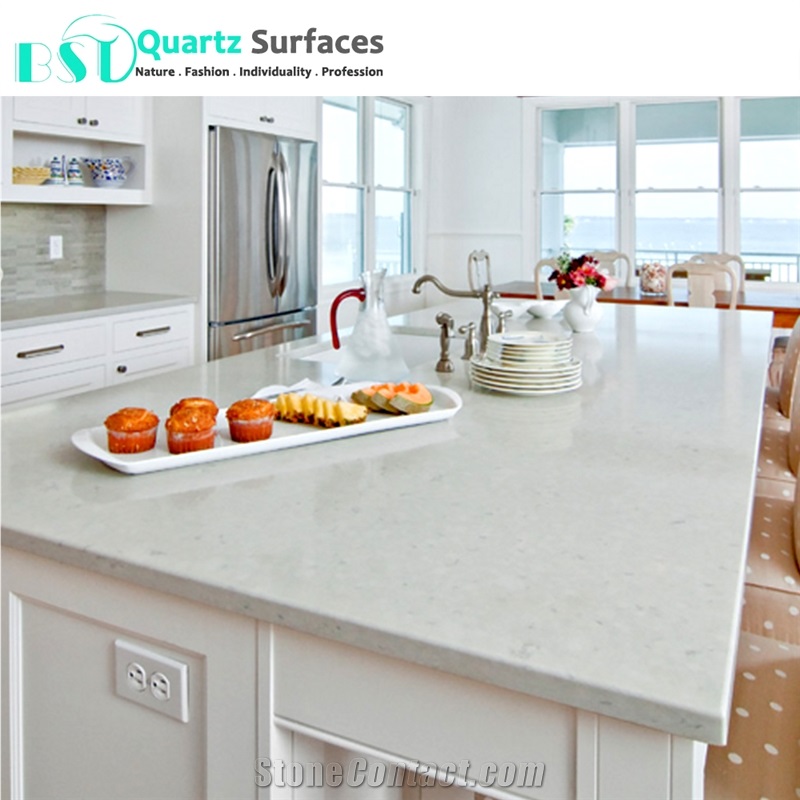 Misty Marble Artificial Quartz Stone Countertop For Supplier From