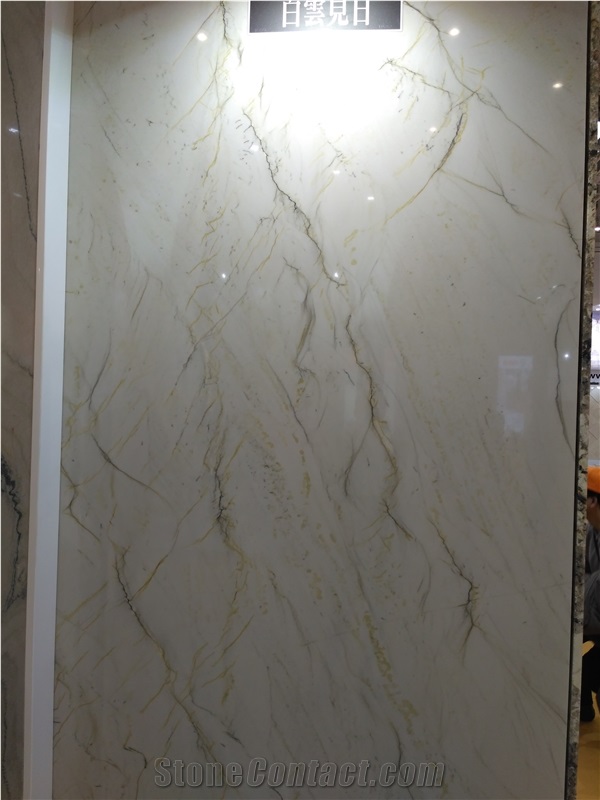 China White Cloud Marble, Sunlight White Marble