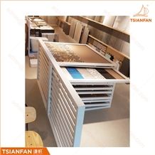 Good Design Custom Pull&Push Tile Display Rack Showing Stand