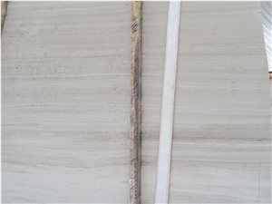 High Quality White Wood Marble Slab 2.0cm Vien Cut Quarry Owner