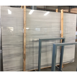 Honed Ice Age China Factory White Marble Price with Grey Viens