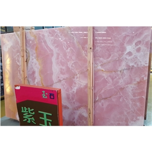 YUANDA Pink Transparent Onyx Slabs