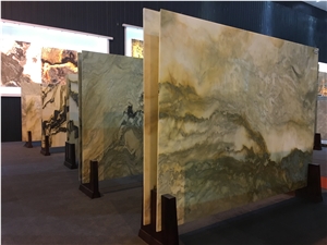 Landscape Paninting Marble Slabs & Tiles,Black Veins Marble Wall Cover