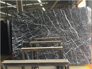 Nero Black Marble, Black Marquinia Marble, Black and White Marble