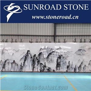 Calacatta Grey Marble /Ink Wash White Marble Slabs & Tiles