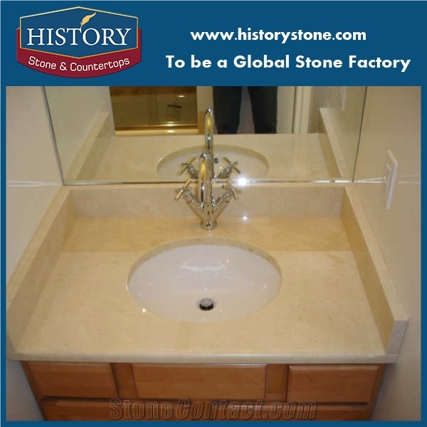 Bathroom Tops for Hotel and Resistant Project,Beige Marble