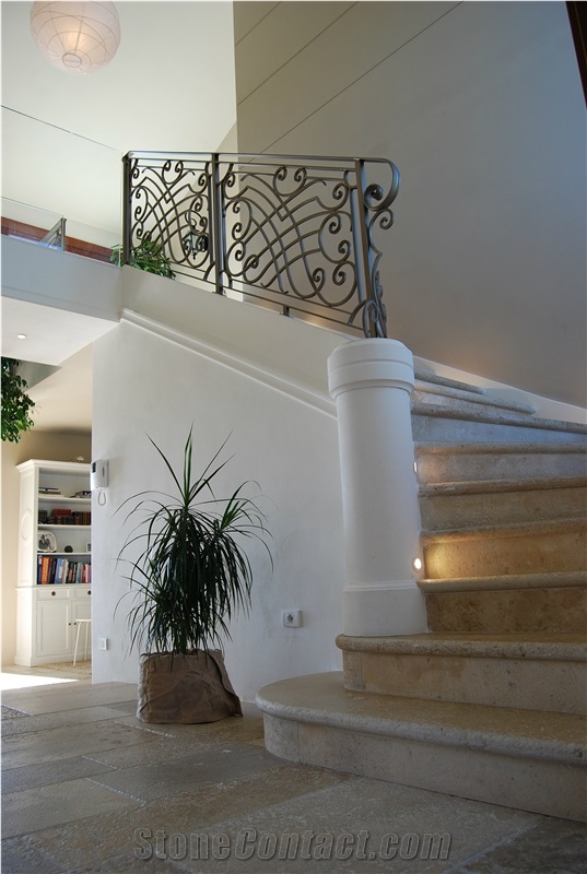French Limestone Stairs, Steps with Pierre De Limeyrat