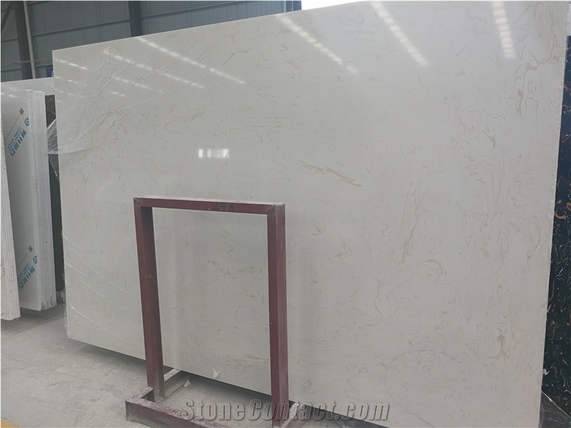 Artificial Ls-P009 Cappuccino Stone Slabs&Tiles Flooring&Walling