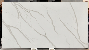 Calacatta White 12 / High Quality Quartz White Tiles & Slabs
