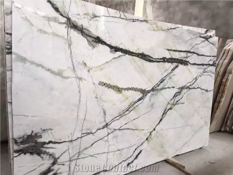 Clivia Green Polished Marble Tiles&Slabs for Countertop