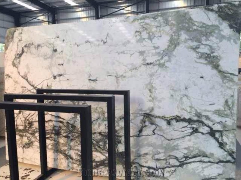 Clivia Green Polished Marble Tiles&Slabs for Countertop