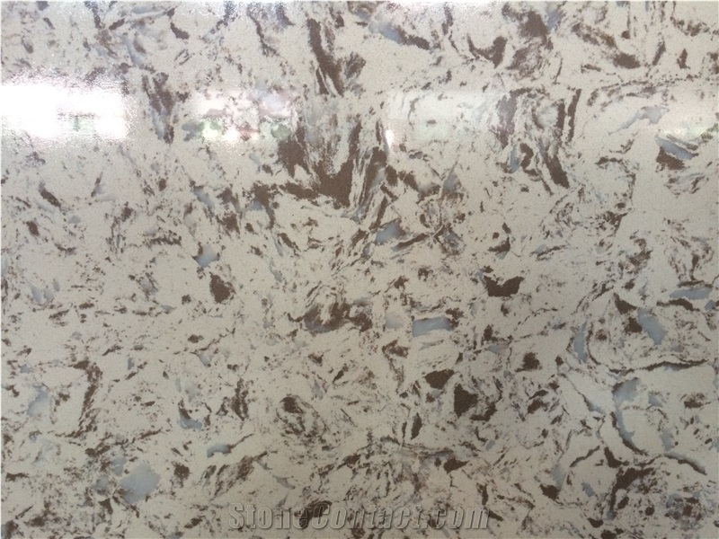 Marble Vein Lf-L3104 / High Quality Brown Quartz Tiles & Slabs