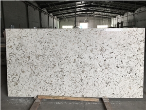 Marble Vein Lf-V001 / High Quality White Quartz Tiles & Slabs