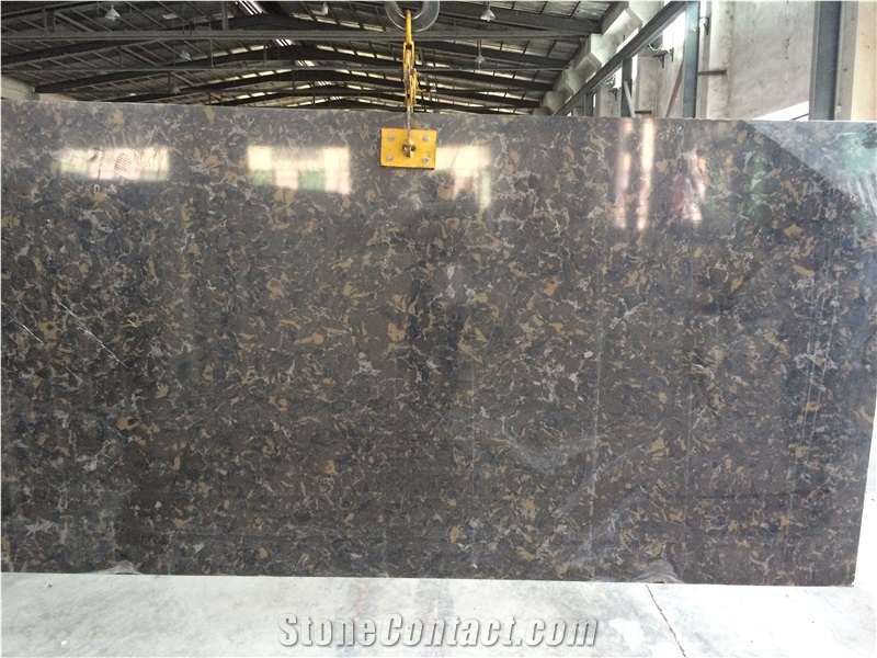 Marble Vein Lf-V008 / High Quality Brown Quartz Tiles & Slabs