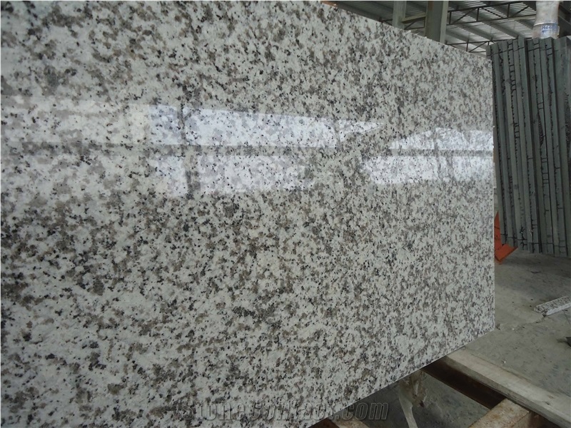 Polished Big Flower White Granite Slabs&Tiles Granite Flooring&Walling