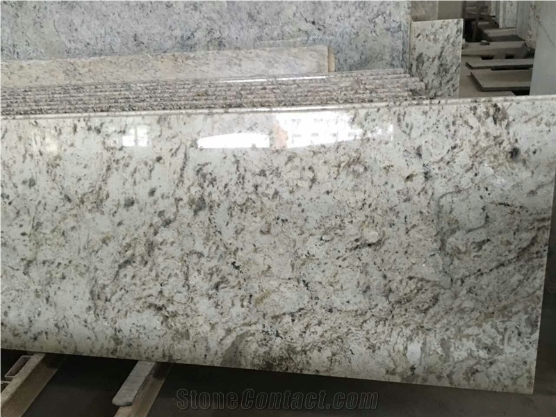 Polished Galaxy White Granite Slabs&Tiles Granite Flooring