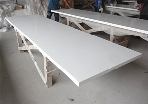 Pure White Quartz-Countertop Desk Tops Worktops