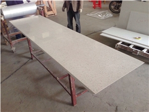 White Mirror Fleck Quartz-P005-Countertop Kitchen Desk Tops Worktops