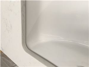 White Quartz With The Sink Bathroom Sinks