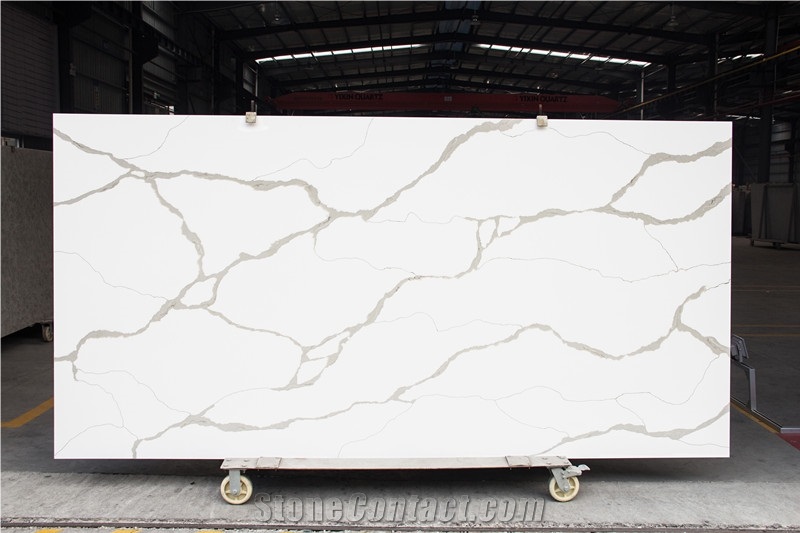 Xka9130-Calacatta Gold Quartz Slabs&Tiles Floor&Wall Covering