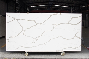 Xka9130-Calacatta Gold Quartz Slabs&Tiles Floor&Wall Covering
