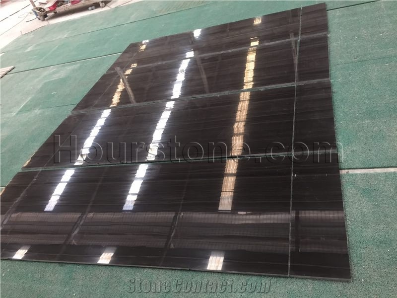 Ebony Wood Marble,Black Wood Grain Marble Slabs and Tiles for Wall