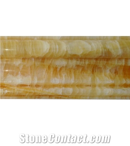 Hot Sale Border Yellow Onyx Marble Moldings Pencil Skirtings