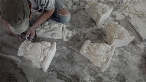 White Limestone Handicraft Carvings,Artifacts