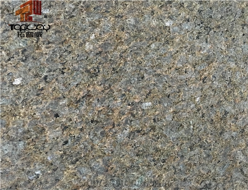 Verde Ubatuba Polished & Flamed Granite Slabs Flooring Tiles