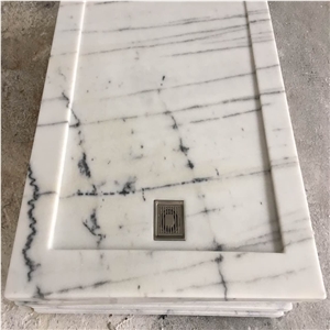 Carrara White Marble Shower Tray
