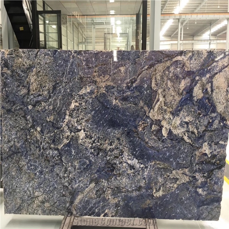 Large Quantity Azul Bahia Granite Slab for Sale