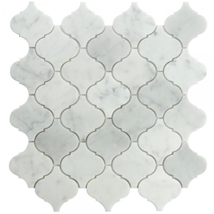 White Carrara Marble Lantern Mosaic Tiles