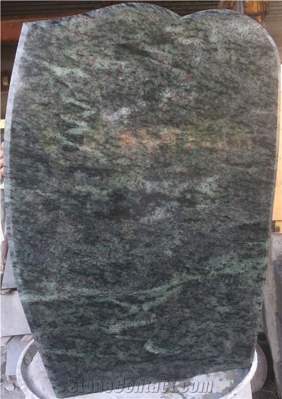 Tropical Green Granite Gravestone