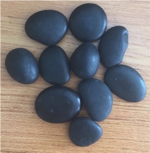 Natural River Stone Black Polished Pebbles