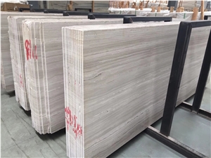 Wooden White Marble Slab