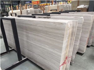 Wooden White Marble Slabs