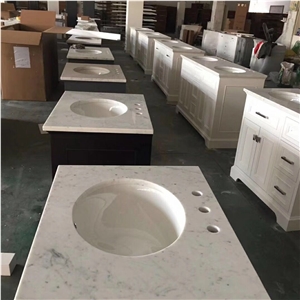 Anais White Marble Sink Bathroom Pedestal Basins