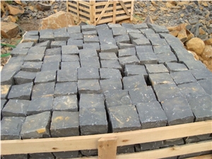 Austral Black Basalt Cubes Cube Stone Paver Cobble