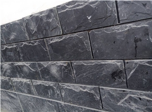Black Diamond Slate Mushroomed Cladding Wall Tile