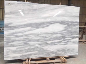Blue Wave Marble Slabs Wall Tiles French Pattern