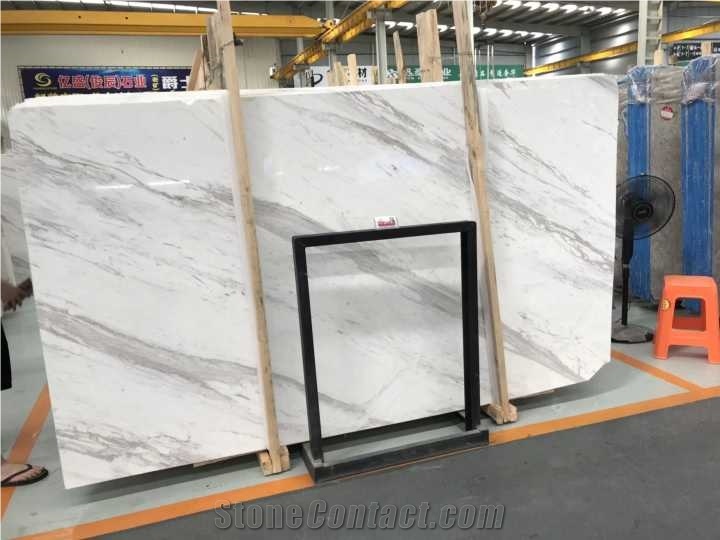 Calacatta Carrara Marble White Slabs Floor Tiles
