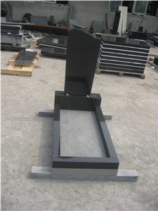 China Supreme Black Granite Gravestone Monument