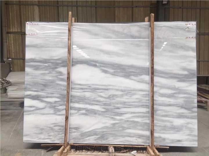 Cloudy White Marble Walling Tiles Slabs Skirting
