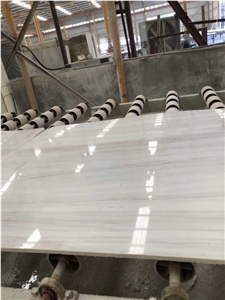 Greek White Wood Marble Slabs Tiles Flooring
