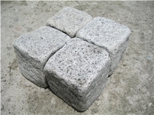 Grey Granite Cubes Cobbles Ashlar Pattern Pavers